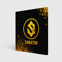 Холст квадратный Sabaton - gold gradient, цвет: 3D-принт