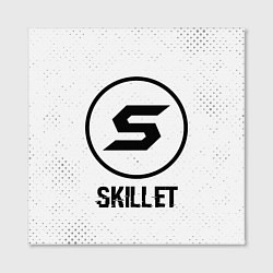 Холст квадратный Skillet glitch на светлом фоне, цвет: 3D-принт — фото 2