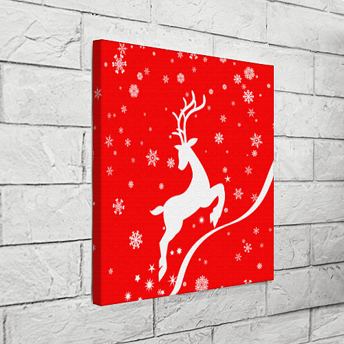 Картина квадратная Christmas deer / 3D-принт – фото 3