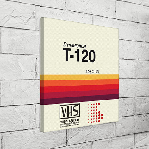 Картина квадратная VHS ретро видеокассета / 3D-принт – фото 3