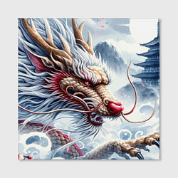 Холст квадратный Свирепый японский дракон - искусство, цвет: 3D-принт — фото 2