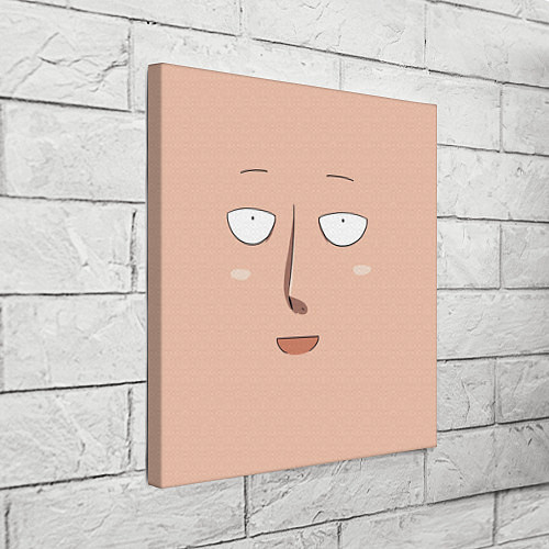 Картина квадратная Ван панч мен улыбочка Сайтама / 3D-принт – фото 3