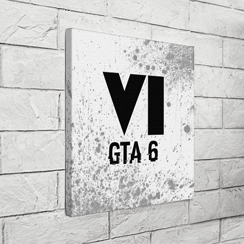 Картина квадратная GTA 6 glitch на светлом фоне / 3D-принт – фото 3