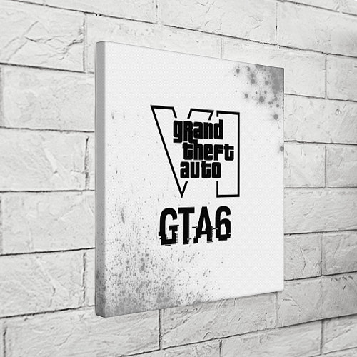Картина квадратная GTA6 glitch на светлом фоне / 3D-принт – фото 3