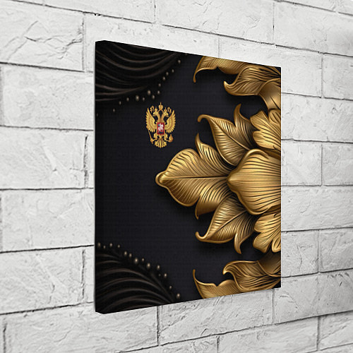 Картина квадратная Золотой герб России / 3D-принт – фото 3