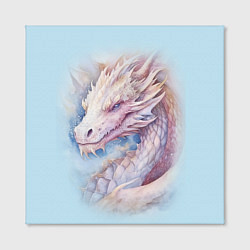 Холст квадратный Волшебный белый дракон, цвет: 3D-принт — фото 2