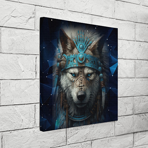 Картина квадратная Волк индеец / 3D-принт – фото 3