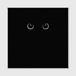 Холст квадратный Кошачьи глаза во тьме, цвет: 3D-принт — фото 2