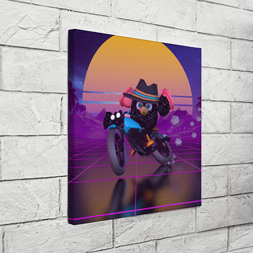 Картина квадратная Чёрный Гусь на мотоцикле Чикен Ган / 3D-принт – фото 3