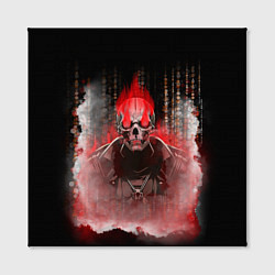 Холст квадратный Красный скелет в дыму, цвет: 3D-принт — фото 2