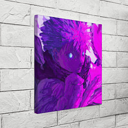 Холст квадратный Годжо произносит заклинание, цвет: 3D-принт — фото 2