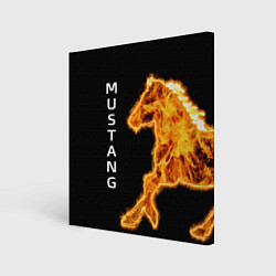 Холст квадратный Mustang fire, цвет: 3D-принт
