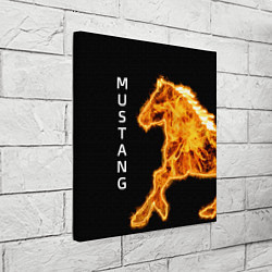 Холст квадратный Mustang fire, цвет: 3D-принт — фото 2