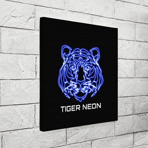 Картина квадратная Tiger neon art / 3D-принт – фото 3