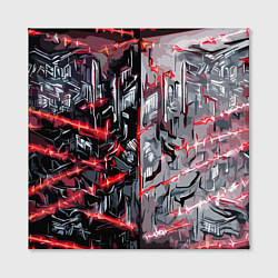 Холст квадратный Адский доспех в царапинах, цвет: 3D-принт — фото 2