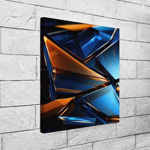 Картина квадратная Синии стеклянные осколки / 3D-принт – фото 3