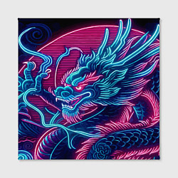 Холст квадратный Свирепый японский дракон - ирезуми, цвет: 3D-принт — фото 2