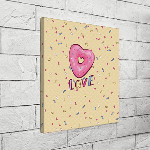 Картина квадратная Пончик с любовью / 3D-принт – фото 3
