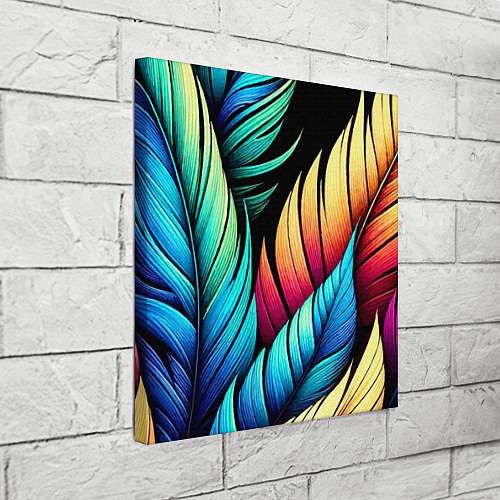 Картина квадратная Color feathers - neon / 3D-принт – фото 3