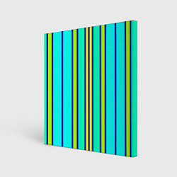 Холст квадратный Вертикальные неоновые полосы, цвет: 3D-принт