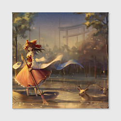 Холст квадратный Touhou Project Рейму пейзаж, цвет: 3D-принт — фото 2