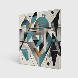 Холст квадратный Три человека авангард, цвет: 3D-принт