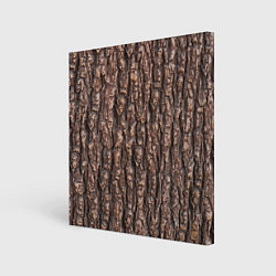 Холст квадратный Кора дерева равномерная, цвет: 3D-принт