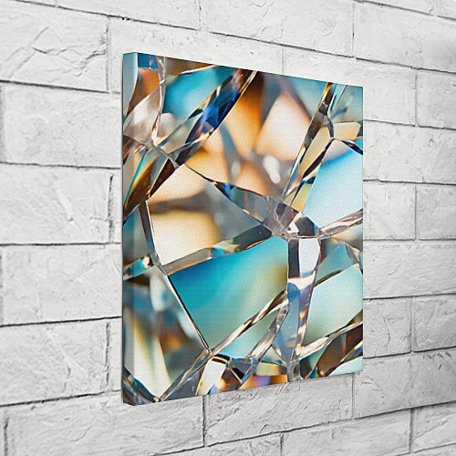 Картина квадратная Грани стеклянного камня / 3D-принт – фото 3
