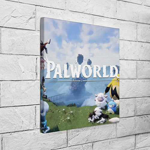 Картина квадратная Остров палов Palworld / 3D-принт – фото 3