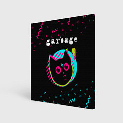 Холст квадратный Garbage - rock star cat, цвет: 3D-принт