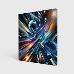 Холст квадратный Космос - футуризм, цвет: 3D-принт