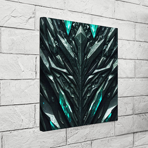 Картина квадратная Зелёная малахитовая броня / 3D-принт – фото 3