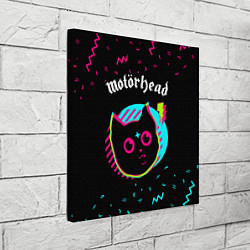 Холст квадратный Motorhead - rock star cat, цвет: 3D-принт — фото 2