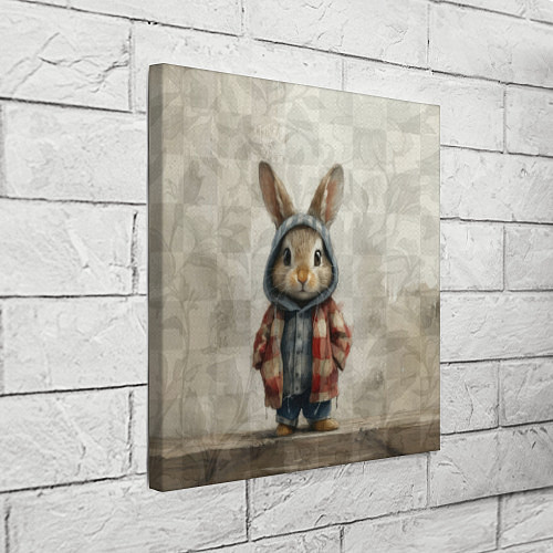 Картина квадратная Кролик в пальто / 3D-принт – фото 3