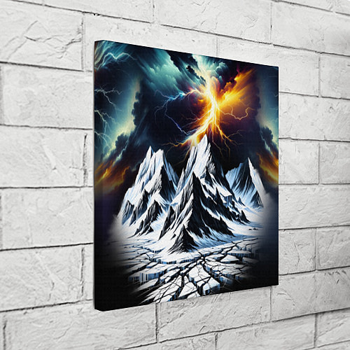 Картина квадратная Молнии и горы / 3D-принт – фото 3