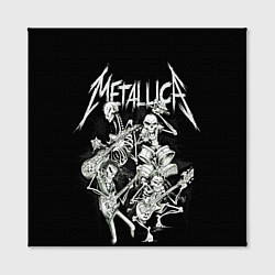 Холст квадратный Металлика - скелеты, цвет: 3D-принт — фото 2