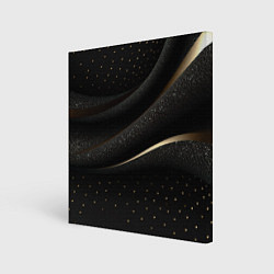Холст квадратный Черный бархат и золото, цвет: 3D-принт