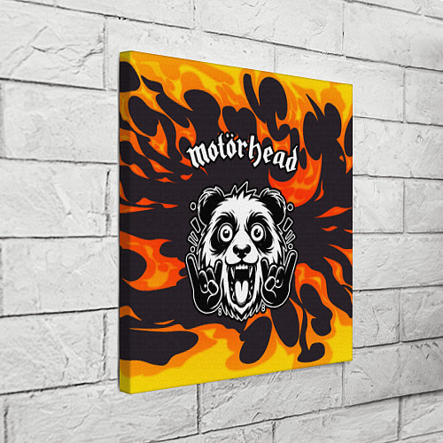 Картина квадратная Motorhead рок панда и огонь / 3D-принт – фото 3