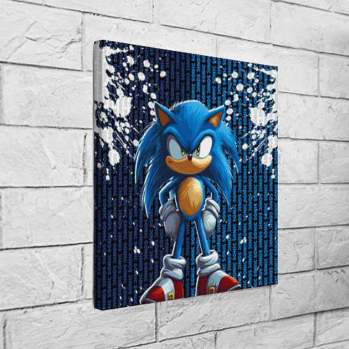 Картина квадратная Sonic - splash and logo / 3D-принт – фото 3