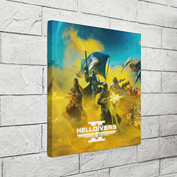 Холст квадратный Helldivers 2: Battle, цвет: 3D-принт — фото 2