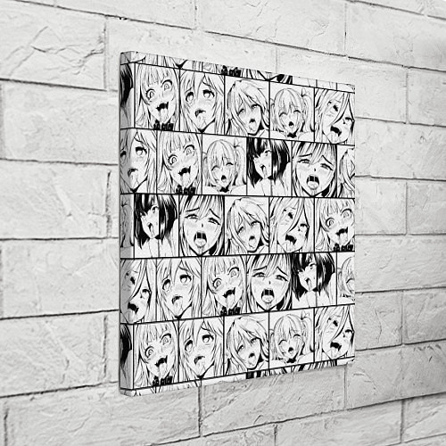 Картина квадратная Ahegao pattern / 3D-принт – фото 3
