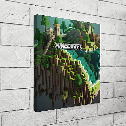 Картина квадратная Minecraft logo летняя карта / 3D-принт – фото 3