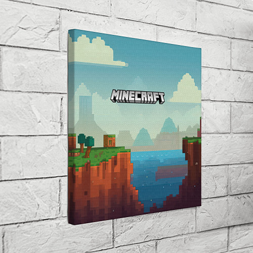 Картина квадратная Minecraft logo квадратный мир / 3D-принт – фото 3