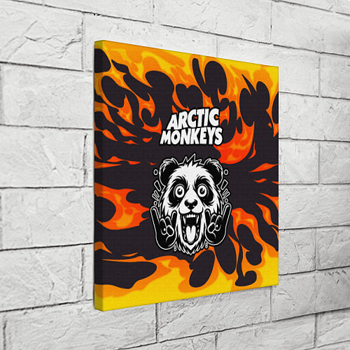 Картина квадратная Arctic Monkeys рок панда и огонь / 3D-принт – фото 3