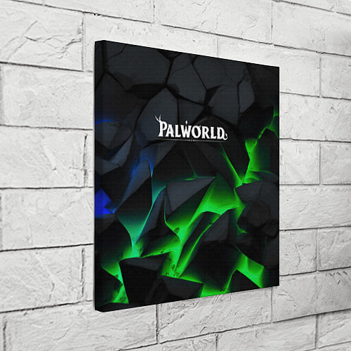 Картина квадратная Palworld объемные зеленые камни / 3D-принт – фото 3