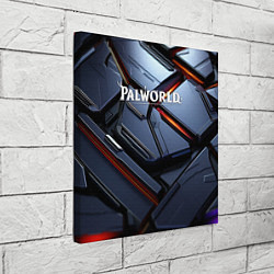 Холст квадратный Palworld логотип космически плиты, цвет: 3D-принт — фото 2