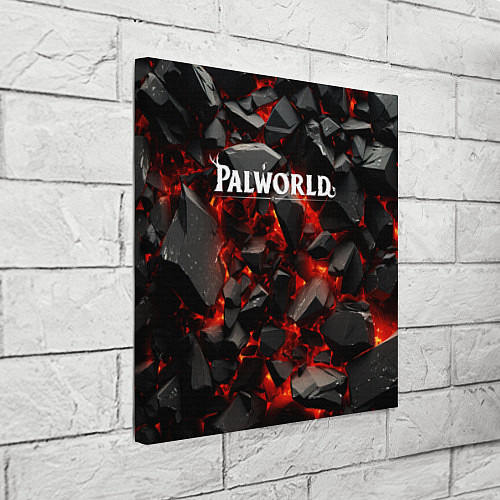 Картина квадратная Palworld логотип взрыв объемных камней / 3D-принт – фото 3