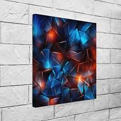 Холст квадратный Синие и красные осколки стекла, цвет: 3D-принт — фото 2