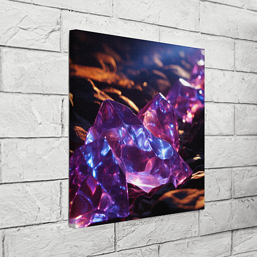 Картина квадратная Фиолетовые комические камни / 3D-принт – фото 3