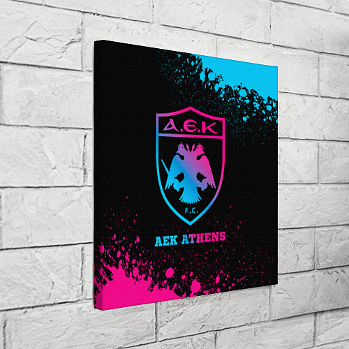 Картина квадратная AEK Athens - neon gradient / 3D-принт – фото 3
